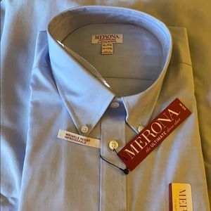 New Merona Men’s “Ultimate Dress Shirt” XL LS